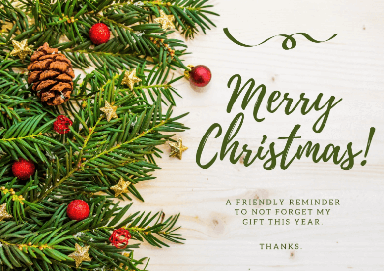 Christmas greetings from the kingdom