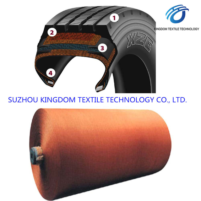 Rubberized dipped polyester poly spun tire cord fabric