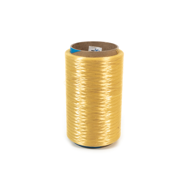 High strength dipped aramid filament yarn